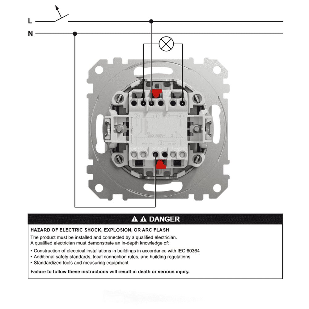Вимикач Schneider Sedna Design алюміній двополюсний ( SDD113102 )